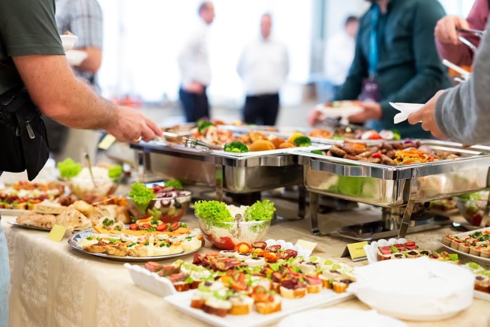 Beautifully catered table spread